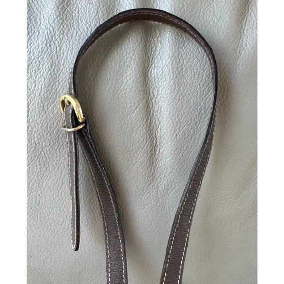 Authentic Vintage Gucci Brown Monogram Canvas Leather Flap Crossbody Clutch Bag - Picture 11 of 12